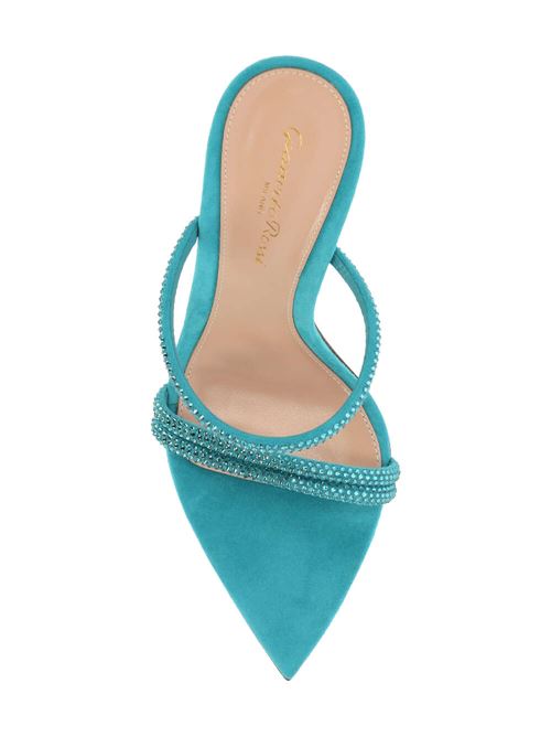 Turquoise blue calf leather sandal Gianvito Rossi | G1609015RICCAMHYDRA